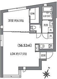 ルクール市ヶ谷払方町 1LDKの間取図画像