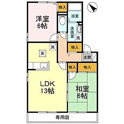 プラザルミエールC 2LDKの間取図画像