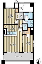 リーフコンフォート新小岩 2LDKの間取図画像