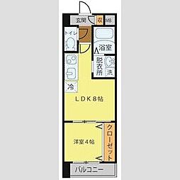 シェルグランデ泉中央 1LDKの間取図画像