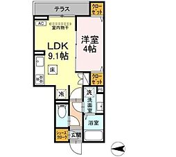 セレスティア西寺尾 I 1LDKの間取図画像