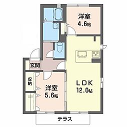 レリーフ22 2LDKの間取図画像