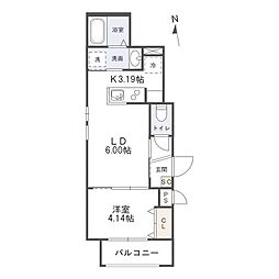 Cherim片野EASTII(仮称) 1LDKの間取図画像