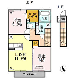 シャインアベニュー 2LDKの間取図画像