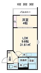GRADUS薬園台2 1LDKの間取図画像