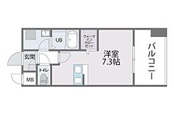 トラストレジデンス博多駅南 ワンルームの間取図画像