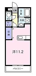 アリーヂャンスC 1Kの間取図画像