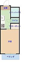 NKマンション 1Kの間取図画像
