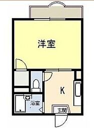 コスモアーバン 1Kの間取図画像