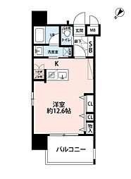 サヴォイコートオブアームズ ワンルームの間取図画像