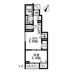アイメゾン 1LDKの間取図画像