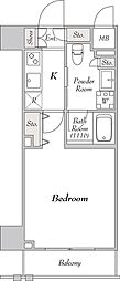 ミリア・レジデンス駒込 1Kの間取図画像