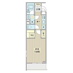 リシェス名古屋ウエスト ワンルームの間取図画像