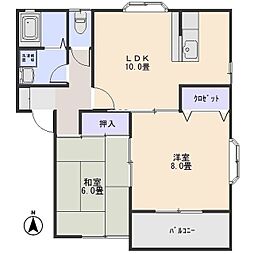 エトワールC 2LDKの間取図画像