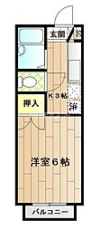 ソフィアグランデ 1Kの間取図画像
