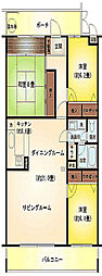 リブレ仙石原 3LDKの間取図画像