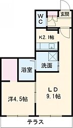 千歳市豊里1丁目マンション 1LDKの間取図画像