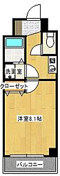 エスペランス白木原 1Kの間取図画像