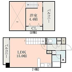 ライズ平成駅前 1LDKの間取図画像
