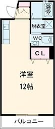 ルナ・エ・ソーレ ワンルームの間取図画像