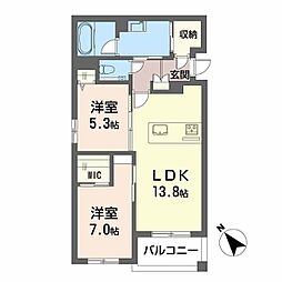 コンフォート H2026 2LDKの間取図画像