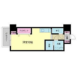 コートハウス中島通り ワンルームの間取図画像