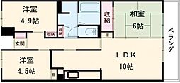 グリーンヴィラ御領 3LDKの間取図画像