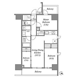 ACP Residence 浅草 4LDKの間取図画像