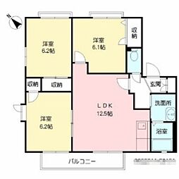 ディアス曽根C 3LDKの間取図画像