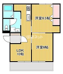 マンション司 2LDKの間取図画像