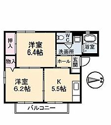 ピュアチェーレC 2Kの間取図画像
