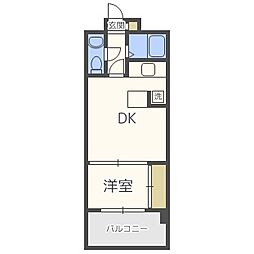 エステート・モア薬院ネスト 1LDKの間取図画像
