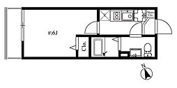 モダンアパートメント津田沼 1Kの間取図画像