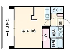 L-フィネス ワンルームの間取図画像