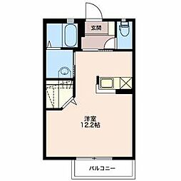ルミエールジュネスKA ワンルームの間取図画像