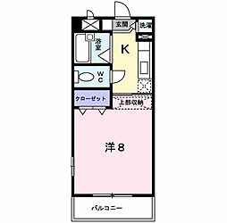 Aries 1DKの間取図画像