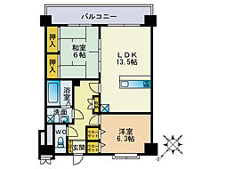 ニュー・アンフィニー 2LDKの間取図画像