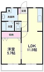 FelicegattoYokosuka 1LDKの間取図画像