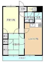 ハイコンスビル 2LDKの間取図画像