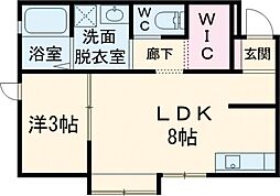 北九州市戸畑区千防3丁目アパート 1LDKの間取図画像