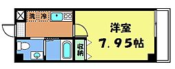 カノン西院 1Kの間取図画像