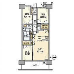 ウェリス稲毛グロウ 3LDKの間取図画像
