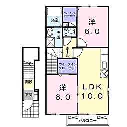モデルヌB 2LDKの間取図画像