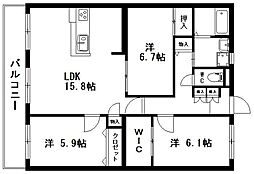 ILMARE 3LDKの間取図画像