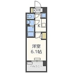 プレサンス南森町駅前 1Kの間取図画像