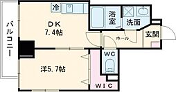 K'SVilla 1DKの間取図画像