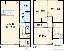 パークハイム石井町 3LDKの間取図画像