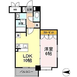 コージーコートひだまり館 1LDKの間取図画像