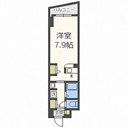 RESIDIA天神橋 ワンルームの間取図画像