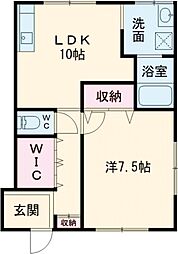 グリーンハイツ 1LDKの間取図画像